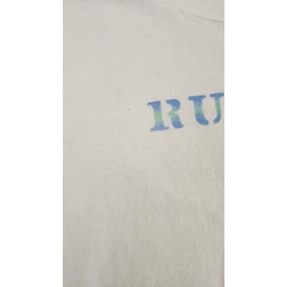 Vintage 1990 White Short Sleeve Rude Hog No Skateboarding T-shirt Men's L 42-44 - Picture 7 of 9